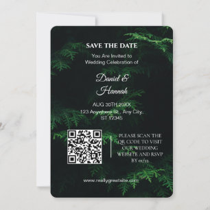 Minimalist QR code wedding Save The Date