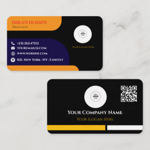 Minimalist qr cood business card