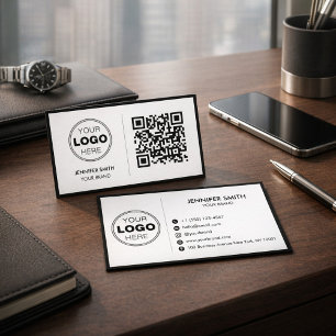 Minimalist QR Executive Branding Design Business Card