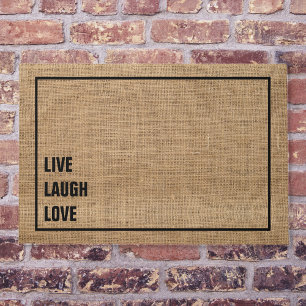 Minimalist Quote Burlap Doormat