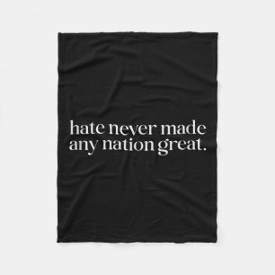 Minimalist Quote Democrat President Liberal Anti Fleece Blanket