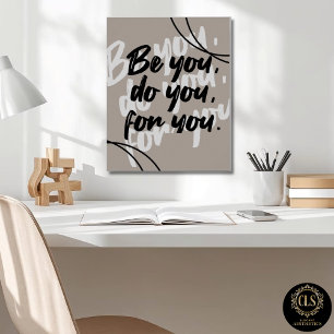 Minimalist Quote Poster - Taupe