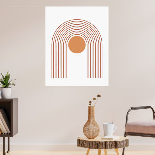 Minimalist Rainbow Arch Bauhaus Wall Art Print
