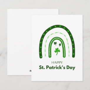 Minimalist Rainbow Happy St. Patrick's Day Holiday Card
