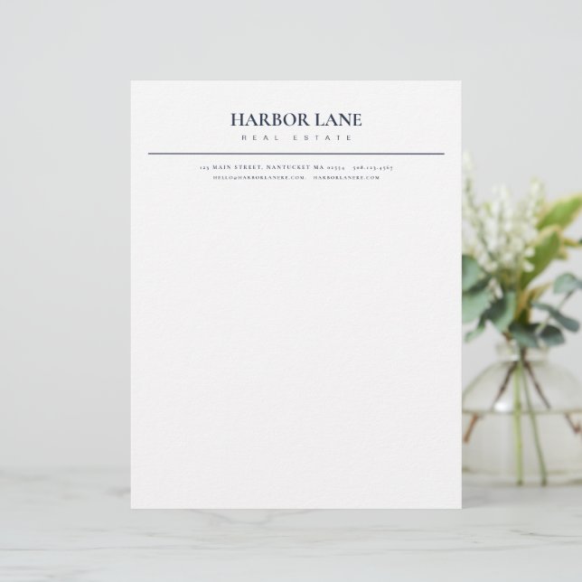 Minimalist Real Estate  Custom Letterhead (Standing Front)