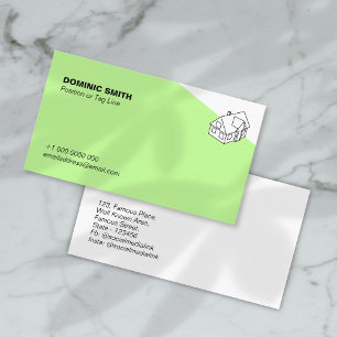 Minimalist Real Estate, Home Service Provider DP7 Business Card