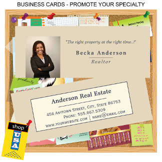 Minimalist Real Estate 📸 Photo Template Business Mini Business Card