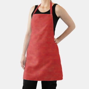Minimalist red abstract pattern modern elegant apron