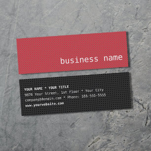 Minimalist Red and Black Business Card