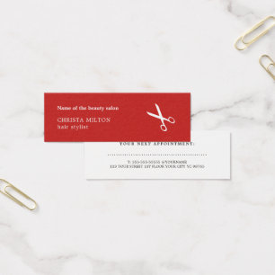 Minimalist Red and White Appointment Barber