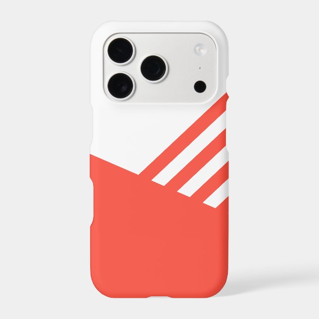 Minimalist Red and White Phone Case (Back)