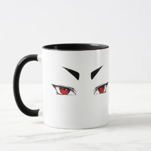 Minimalist Red Anime Eyes Mug 