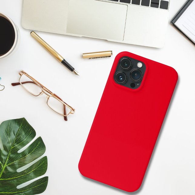 Minimalist Red Christmas Plain Solid Colour  Case-Mate iPhone Case (Creator Uploaded)