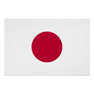 Minimalist Red Circle Design Glossy Poster