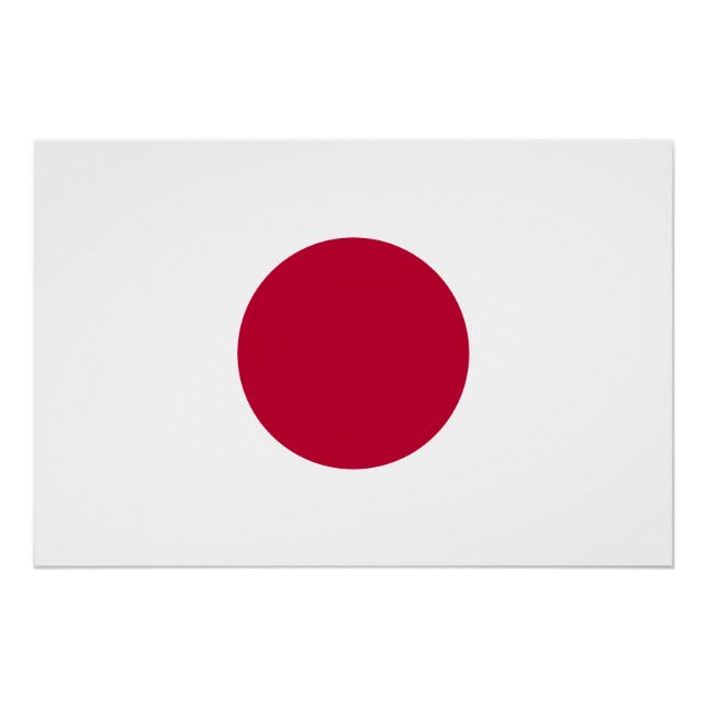 Minimalist Red Circle Design Glossy Poster (Front)