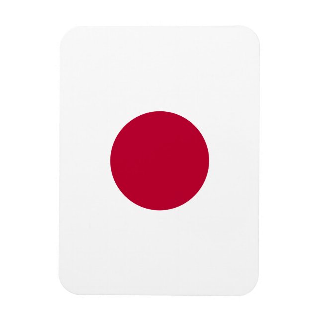 Minimalist Red Circle Design Spiral Magnet (Vertical)