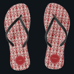 Minimalist Red Double Happiness Chinese Wedding Thongs<br><div class="desc">Minimalist chinese double happiness design in simple red and white pattern. A chic and classy asian themed wedding design for the modern and stylish couple. The double happiness is a very auspicious and good luck symbol used in all oriental weddings and celebrations. Designed by fat*fa*tin. Easy to customise with your...</div>
