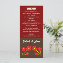 Minimalist Red Flowers Trio Design