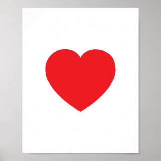 Minimalist Red Heart Poster