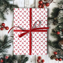 Minimalist Red Holly Berry on White Christmas