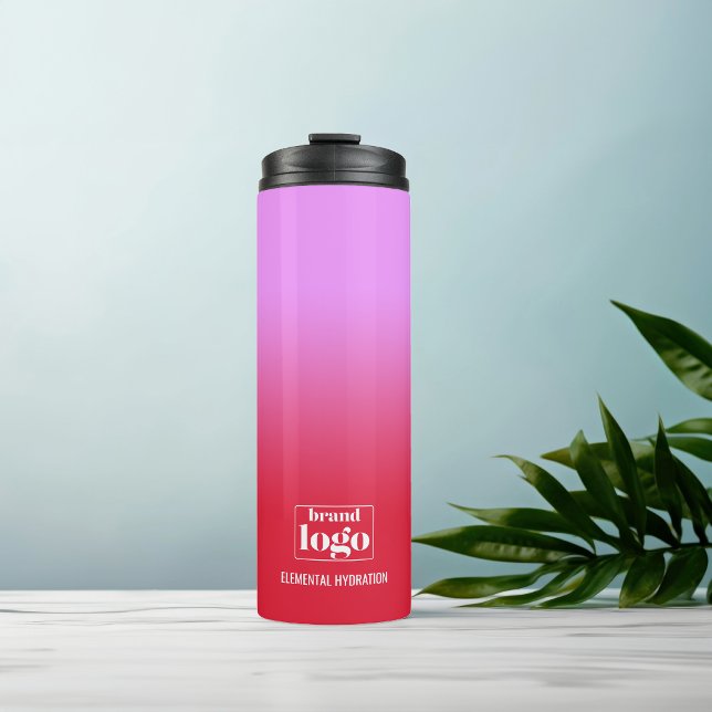 Minimalist Red Lilac Gradient Elemental Logo Thermal Tumbler (Creator Uploaded)
