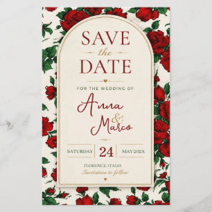 Minimalist Red Rose Elegant Floral Classic Rose Flyer