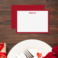 Minimalist Red Rose, Single Border, Personalise