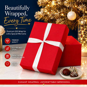 Minimalist Red Wrapping Paper
