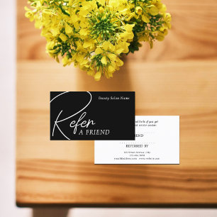 Minimalist refined referral  business card
