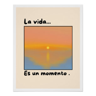 Minimalist Reflective Phrase Life Moment Poster