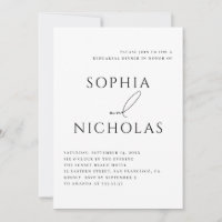 Minimalist Rehearsal Dinner | Elegant Typography