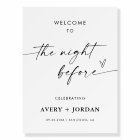 Minimalist Rehearsal Dinner Welcome Sign Boho Sign