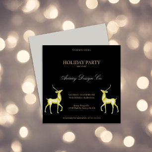 Minimalist Reindeer Corporate Christmas Party Invitation