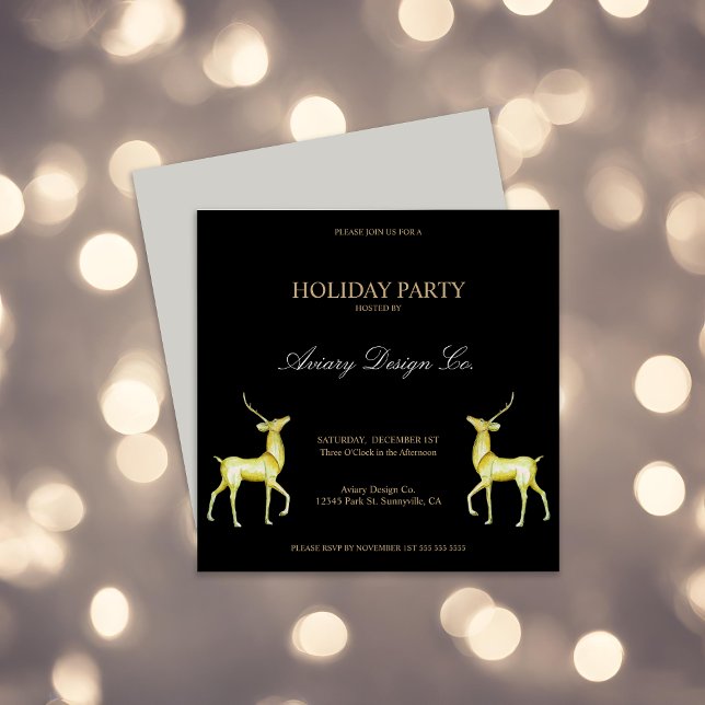 Minimalist Reindeer Corporate Christmas Party Invitation (Creator Uploaded)