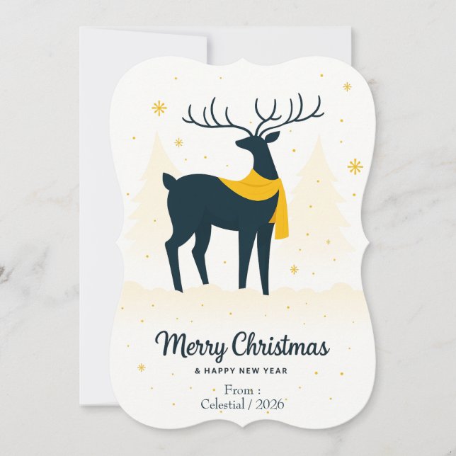  Minimalist Reindeer | Merry Christmas  (Front)