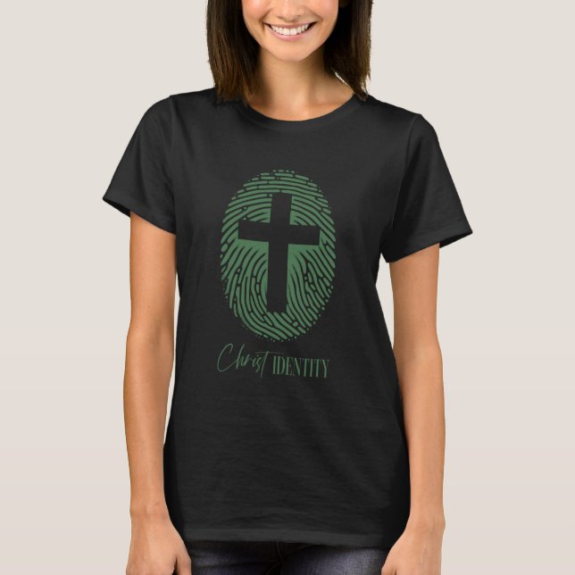 Minimalist Religious Christian Cross God Faith Jes T-Shirt (Front)