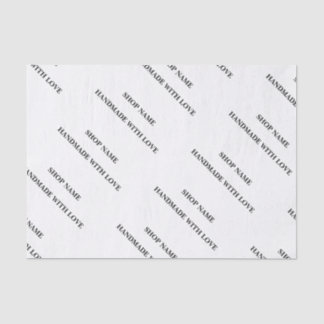 Minimalist Repeating Custom Shop Name Logo Tissue Paper