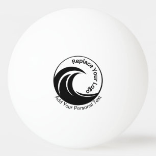 Minimalist Replace logo & Custom Text Ping Pong Ball