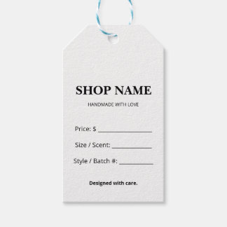 Minimalist Retail Clothing Product Pricing Hang Gift Tags
