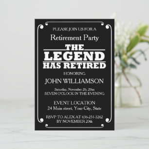 Minimalist Retirement cocktail Party Invitation