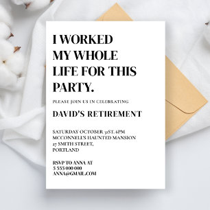 Minimalist Retirement Party Modern Farewell Party Invitation