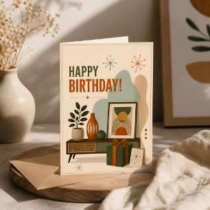 Minimalist Retro Birthday Card