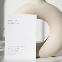 Minimalist Retro Black White Typewriter Wedding
