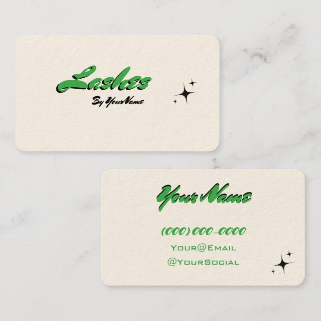 Minimalist Retro Business Cards (Front/Back)
