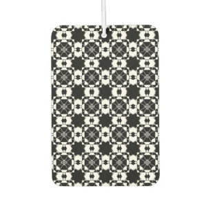 Minimalist retro check pattern – Monochrome design Car Air Freshener