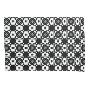 Minimalist retro check pattern – Monochrome design Pillowcase