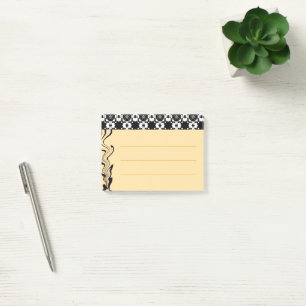 Minimalist retro check pattern – Monochrome design Post-it Notes
