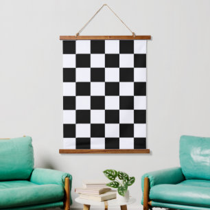 Minimalist Retro Chequered – Monochrome Streetwear Hanging Tapestry