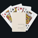 Minimalist Retro Cream Typewriter Custom Wedding Playing Cards<br><div class="desc">Retro Minimalist Typewriter Font Custom Wedding Playing Cards in Cream</div>