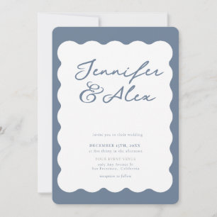 Minimalist Retro Photo Collage Wedding Invitations